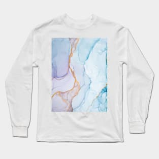 Abstract painting colorful liquid alcohol ink. Abstract artwork made with translucent ink colors. Long Sleeve T-Shirt